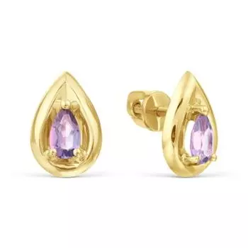 Серьги с аметистами Линии Любви