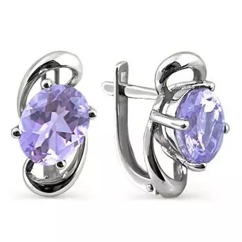 Серьги с аметистами Линии Любви