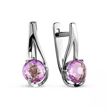 Серьги с аметистами Линии Любви