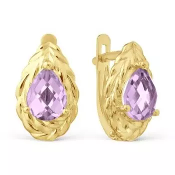 Серьги с аметистами Линии Любви