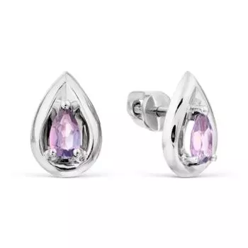 Серьги с аметистами Линии Любви