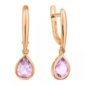 Серьги с аметистами Линии Любви