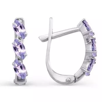 Серьги с аметистами Линии Любви