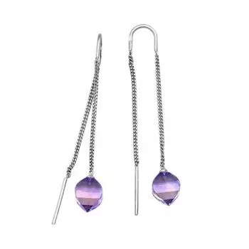 Серьги с аметистами Линии Любви