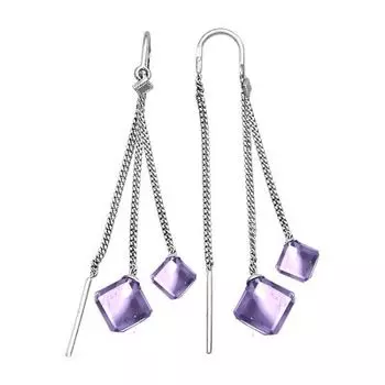 Серьги с аметистами Линии Любви