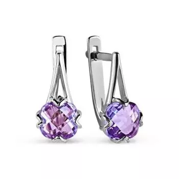 Серьги с аметистами Линии Любви