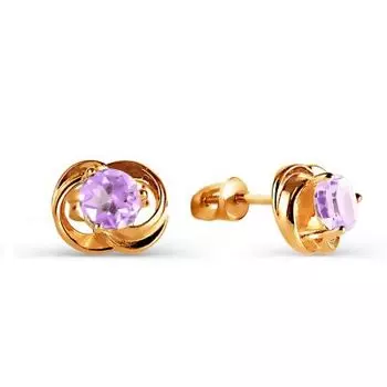 Серьги с аметистами Линии Любви