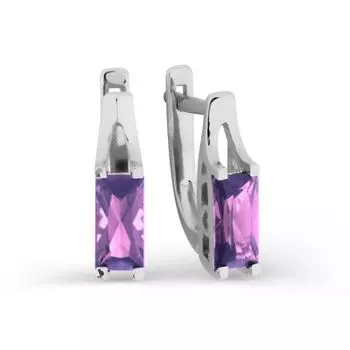Серьги с аметистами Линии Любви