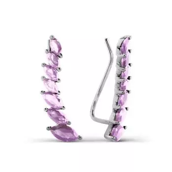 Серьги с аметистами Линии Любви