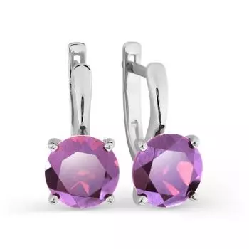 Серьги с аметистами Линии Любви