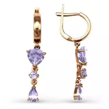 Серьги с аметистами Линии Любви