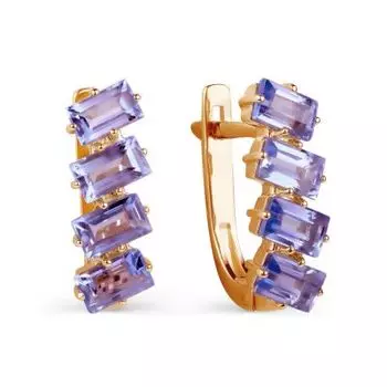 Серьги с аметистами Линии Любви