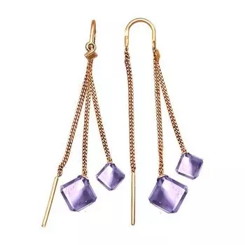 Серьги с аметистами Линии Любви