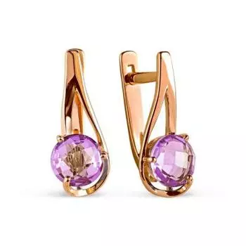 Серьги с аметистами Линии Любви