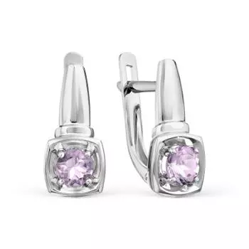 Серьги с аметистами Линии Любви