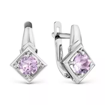 Серьги с аметистами Линии Любви