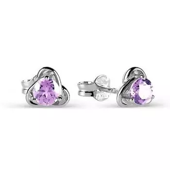 Серьги с аметистами Линии Любви