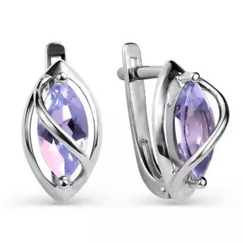 Серьги с аметистами Линии Любви
