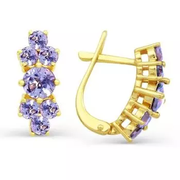 Серьги с аметистами Линии Любви