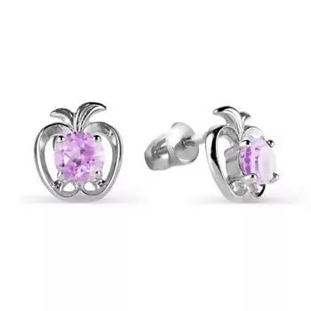 Серьги с аметистами Линии Любви