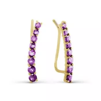Серьги с аметистами Линии Любви