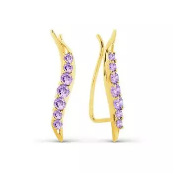 Серьги с аметистами Линии Любви