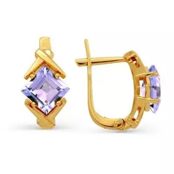 Серьги с аметистами Линии Любви
