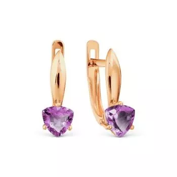Серьги с аметистами Линии Любви