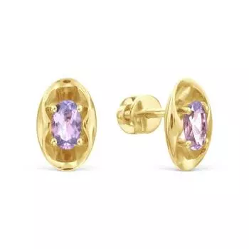 Серьги с аметистами Линии Любви
