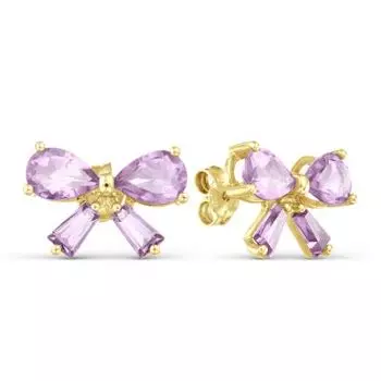Серьги с аметистами Линии Любви
