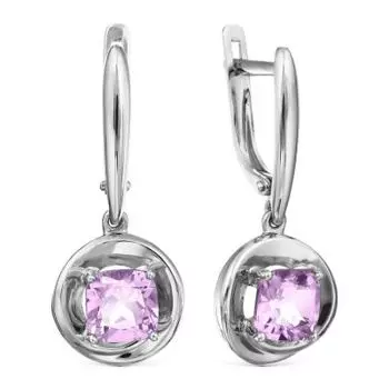 Серьги с аметистами Линии Любви