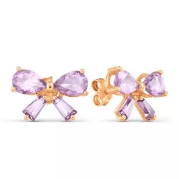 Серьги с аметистами Линии Любви
