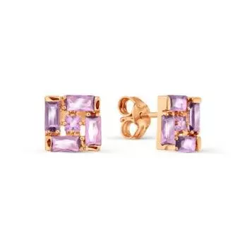 Серьги с аметистами Линии Любви