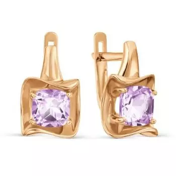 Серьги с аметистами Линии Любви