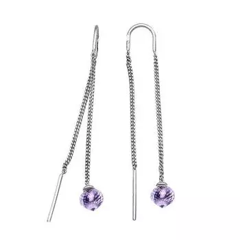 Серьги с аметистами Линии Любви