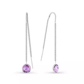 Серьги с аметистами Линии Любви