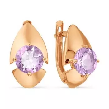 Серьги с аметистами Линии Любви