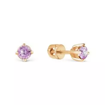 Серьги с аметистами Линии Любви