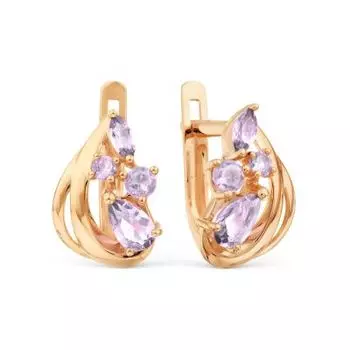 Серьги с аметистами Линии Любви