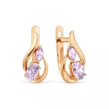 Серьги с аметистами Линии Любви