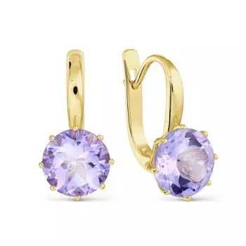 Серьги с аметистами Линии Любви