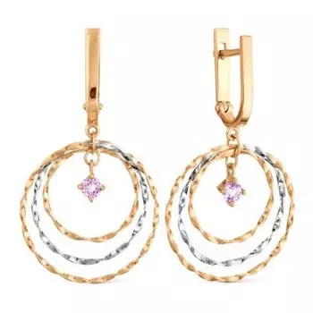 Серьги с аметистами Линии Любви