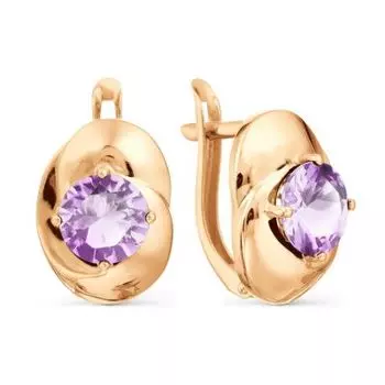 Серьги с аметистами Линии Любви