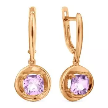 Серьги с аметистами Линии Любви