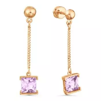 Серьги с аметистами Линии Любви