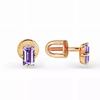 Серьги с аметистами Линии Любви