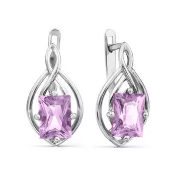 Серьги с аметистами Линии Любви