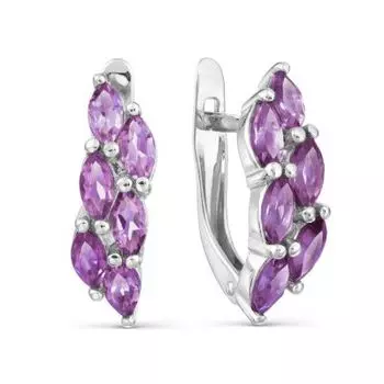 Серьги с аметистами Линии Любви