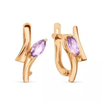 Серьги с аметистами Линии Любви