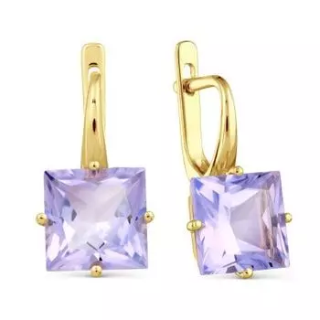 Серьги с аметистами Линии Любви